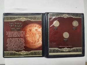 lot 62 image: Last 3 years of V Nickels 1910-1912       3 coins Very Fine