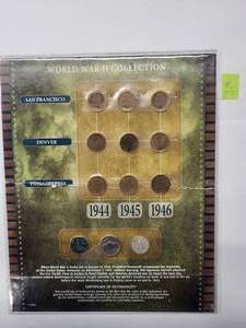 lot 76 image: WWII 1944-1946 P D S     - 12 coins each set   Very Good - Very Fine