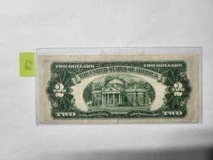 lot 83 image: $2 bill red seal 1953   Very Fine