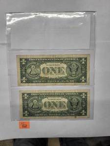 lot 92 image: $1 Barr Star Note Dollar - Very Rare 1963   Very Fine
