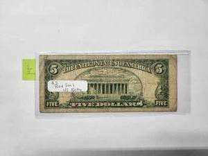 lot 94 image: $5 Red Seal US Note 1953   Very Good