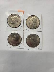 lot 178 image: 1776-1976 Eisenhower Dollars Almost Uncirculated (4 Coins)