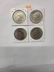 lot 179 image: 1776-1976 Eisenhower Dollars  Almost Uncirculated (4 Coins)