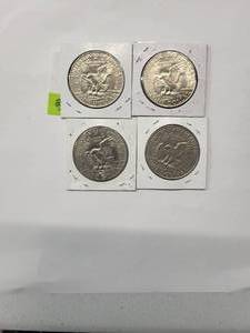lot 184 image: 1972 Eisenhower Dollars  Almost Uncirculated (4 Coins)