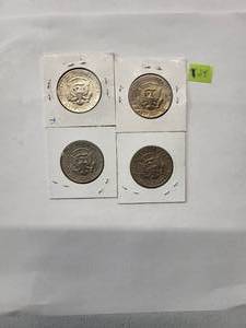 lot 192 image: 1971 Kennedy Half Dollars   Almost Uncirculated - Very Fine (4 Coins)