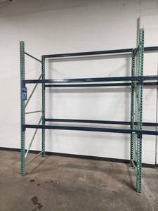 Tear Drop Pallet Racking - 2 Sections - Each Section Measures 10 x 8 x 42 - Includes The 2&nbspPallet Racking Wire Racks Shown In Pictures - Does NOT Include Items On Top Of Racks - Great Condition