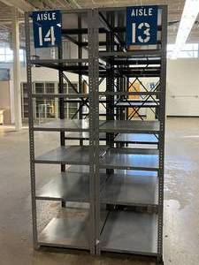 MSRP $6,000 &nbsp6 Racks Republic Steel Heavy Duty Industrial Steel Adjustable Open Warehouse Shelving Metal Storage Racking - 6 Stand Alone Racks That Are Attached Together To Make 2 Lines Of 7 Racks - Each 87x36x24 - Great Condition&nbsp