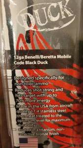 BenelliBeretta 12 ga Code Black Choke