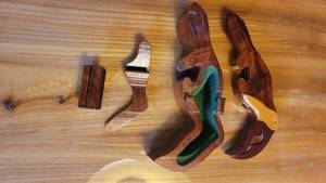 Carved, Wooden Treasure Box,Hidden (Unique)
