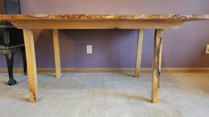 Red Elm Table With an Incredible Finish That is just Stunning