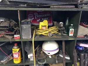 lot 83 image: Shelf and contents tools, wire and more