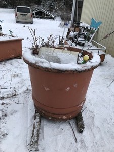 lot 94 image: Huge round Pottery Planter removed from Mall of America