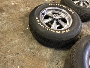 lot 87 image: 4 Goodrich tires and Cragars rims