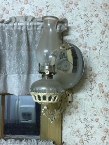 lot 156 image: Early 20th Century Cast Iron Holder Oil Lamp Wall Sconce Candle Holder