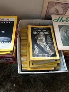lot 114 image: 1970s National Geographics and Hobbie magazines