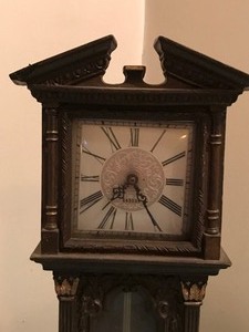 lot 144 image: Vintage Chippendale Grand father clock