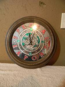 lot 34 image: VINTAGE SPECIAL EXPORT BEER WALL CLOCK - NICE - GREAT OLD SCHOOL PIECE - GREAT CHRISTMAS GIFT - APPROX 16 - SEE PICTURES