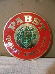 lot 35 image: VINTAGE 1970s PABST QUALITY SINCE 1844 MIRROR BAR SIGN - NICE - GREAT OLD SCHOOL PIECE - GREAT CHRISTMAS GIFT - APPROX 16 - SEE PICTURES