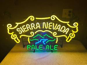lot 12 image: NEW OLD STOCK - SIERRA NEVADA PALE ALE NEON LIGHT - WORKS - NICE - FANTASTIC PIECE - GREAT CHRISTMAS GIFT - APPROX 29 By 16 - SEE PICTURES