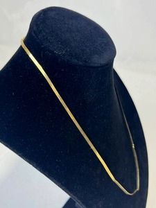 lot 1 image: 14KT Herringbone 18 Necklace (3 grams)