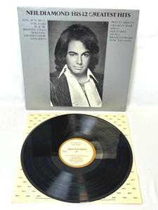 lot 20 image: Neil Diamond - His 12 Greatest Hits Vinyl LP (1974, MCA-2106)
