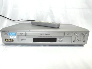 lot 41 image: SONY VHS Video Cassette Recorder (Model SLV-N700) with Remote