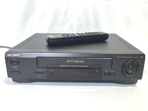 lot 44 image: SONY VHS Video Cassette Recorder (Model SLV-679HF) with Remote