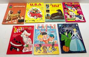 Vintage 1960s-70s Whitman Coloring Books Including Cinderella (Never Used)