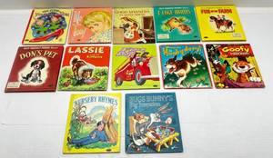 Vintage 1960s Whitman Kids Miniature Books Including Goofy 5 12 x 6 12 (Very Nice COndition)