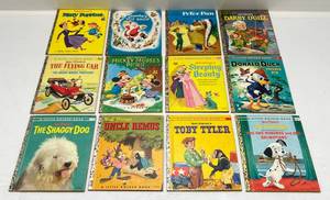 Vintage 1950s Walt Disneys Little Golden Books Including Mickey Mouse, Sleeping Beauty & More (Very Nice Condition)