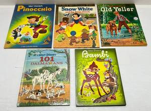 Vintage 1940s-50s Walt Disneys A Big Golden Books Including Bambi, Snow White & More (Very Nice Condition)