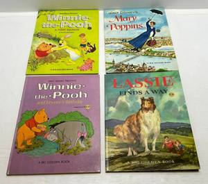 Vintage 1940s-50s Walt Disneys A Big Golden Books Including Lassie, Winnie-The- Pooh &amp More (Very Nice Condition)