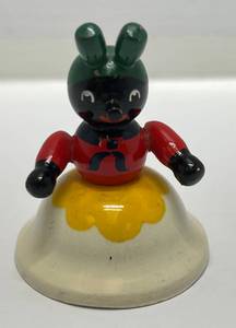 Vintage Black Americana Dinner Bell 2 12 x 2