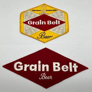 Vintage Grain Belt Uniform Back Patches 17 12 1 11 12 (Protective Sleeves)