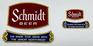 Vintage Schmidt Beer Uniform Patches (In Protective Sleeves)