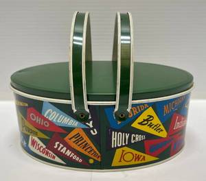 Vintage Metal College Pennants Lunchbox
