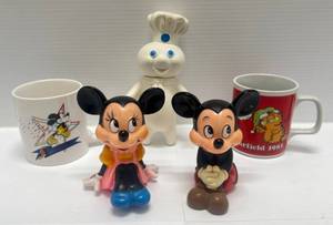 Vintage Items Including Mickey & Minne Mouse, Pillsbury Doughboy & More