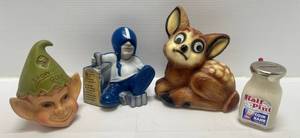 Vintage Banks Including Brownie Gold & More