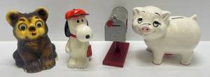 Vintage Banks Including Snoopy & More