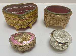 Misc. Vintage Ornate Trinket Boxes