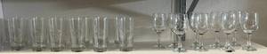 Vintage JAVIT Hand Cut Crystal Glasses