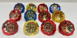 1960s Vintage JewelBrite Diorama Ornaments