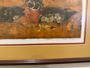 Framed Duck Artwork on Fabric