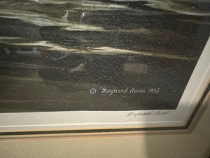 Large Framed Swan Artwork