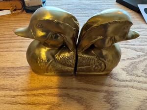 Brass Duck Bookends