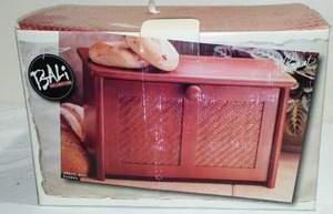 lot 522 image: Bali Wood Bread Box. New In Box