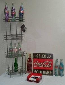 lot 528 image: Coca Cola Lot. Napkin Holder, Corner Shelf, Sign And More.