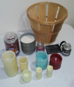 lot 607 image: Candles  Wax (4) Battery (7).