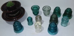 lot 626 image: Vintage Glass Insulators Variety