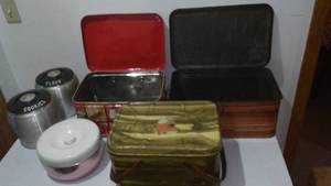 lot 629 image: Hinged Tins & More Picnic Baskets.
